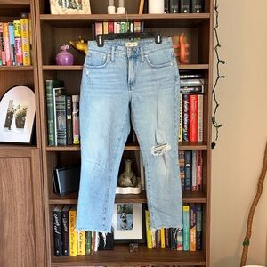 Madewell Cropped Distressed Curvy Perfect Jeans